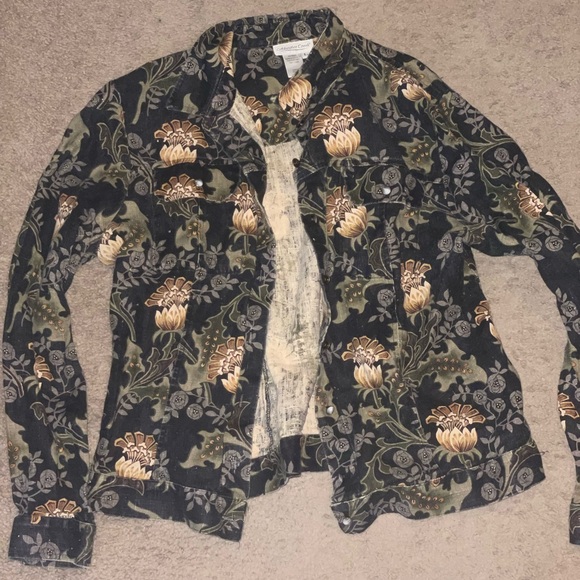 Coldwater Creek Jackets & Blazers - Coldwater Creek Floral Patterned Women's Jacket